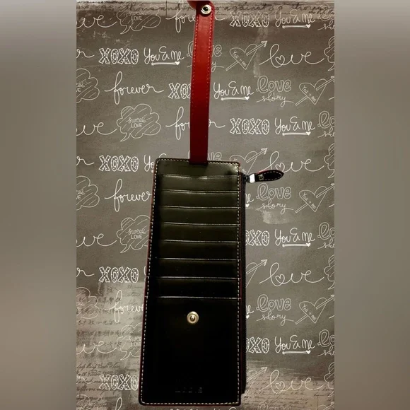 LODIS Black Leather Audrey Long Stacker Card Case  NWOT - Picture 3 of 7